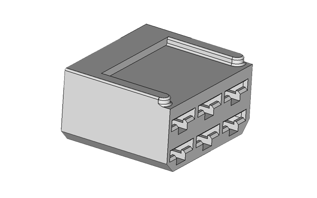 CONNECTEUR  FASTIN-FASTON  6 VOIES FEMELLE